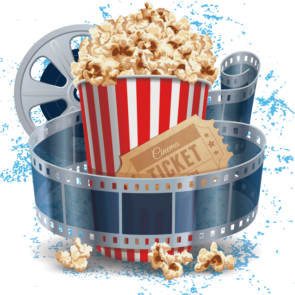 Cinema Illustration Popcorn And Transprent Png Ⓒ - Popcorn Movie Night Clipart (1181x1181), Png Download