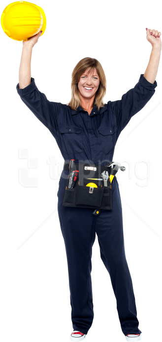 Free Png Download Happy And Equipped Worker Png Images - Worker Png Clipart (480x722), Png Download