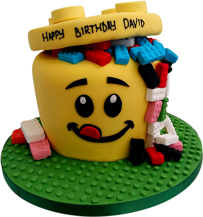 Lego Cake Png - Lego Birthday Cake David Clipart (720x782), Png Download