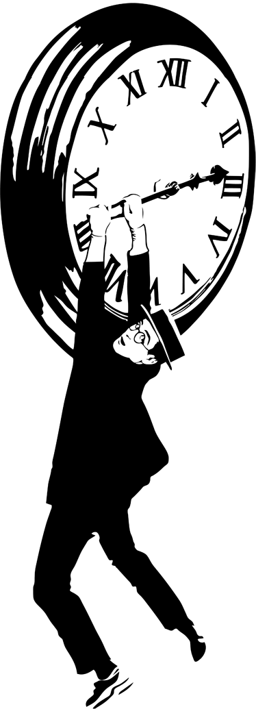 Vinilo Decorativo Harold Lloyd Reloj - Safety Last Buster Keaton Clipart (374x1035), Png Download