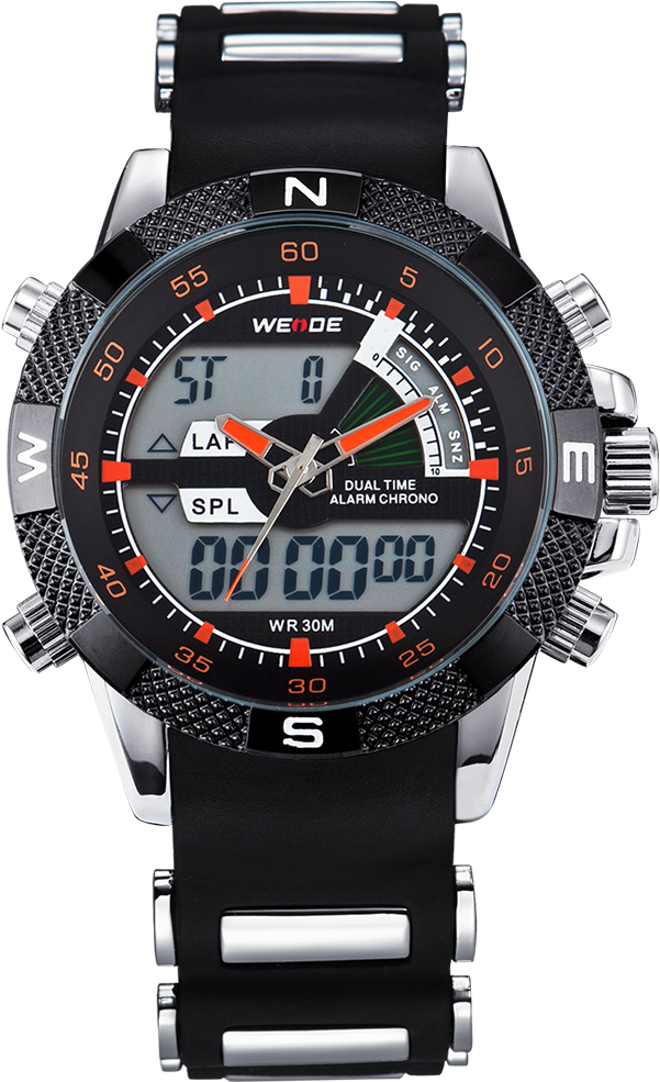 Weide Men Sports Watches Analog Digital Dual Time Lcd - Caliber 16 Tag Heuer Clipart (1000x1000), Png Download