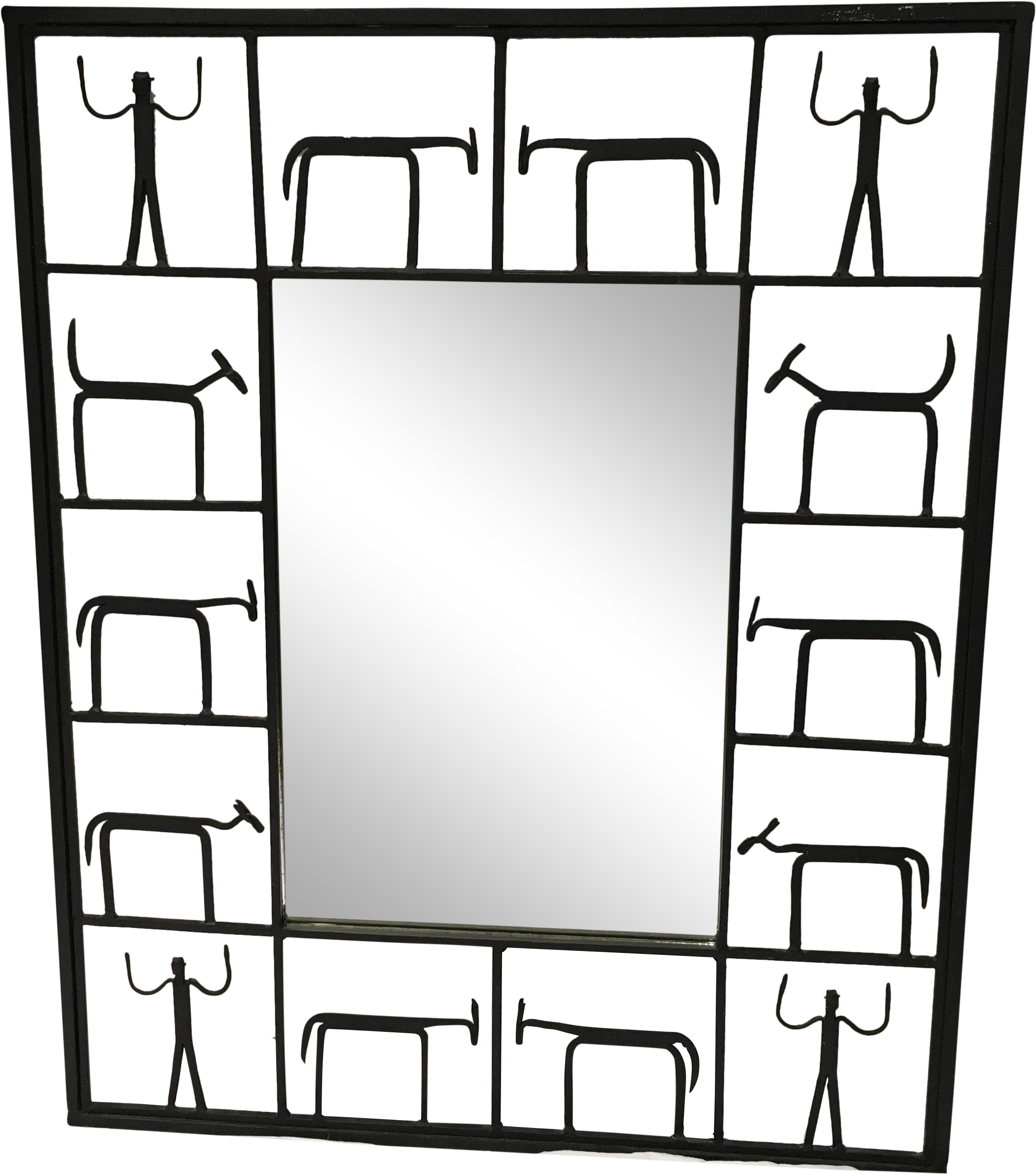 Squares Clipart Square Mirror - Wrought Iron Mirror Frames - Png Download (2113x2395), Png Download