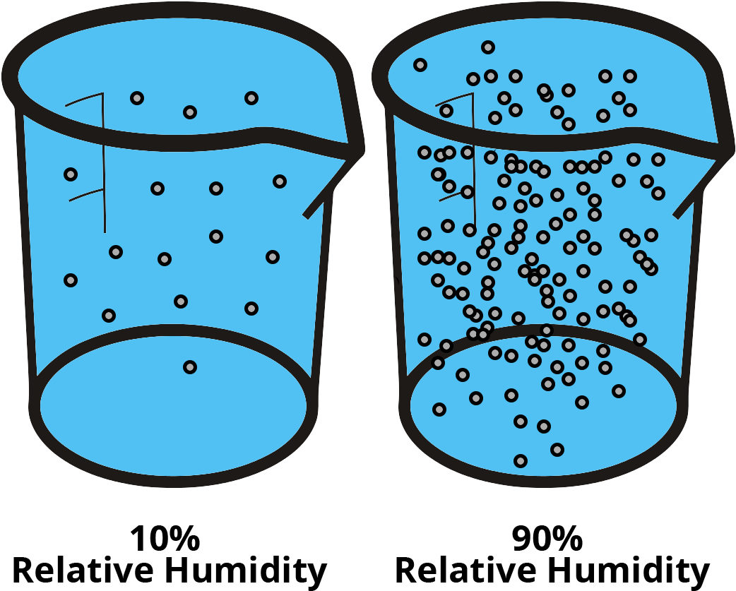 Basically, The More Water Vapor That Is In The Air, Relative Humidity Clipart Large Size Png