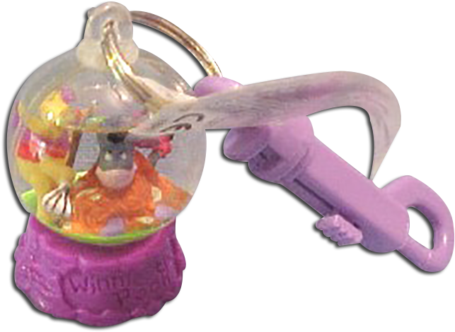 Pooh Snow Globe Snowglobe Key Ring Clip On Disney Key - Baby Mobile - Png Download (658x487), Png Download