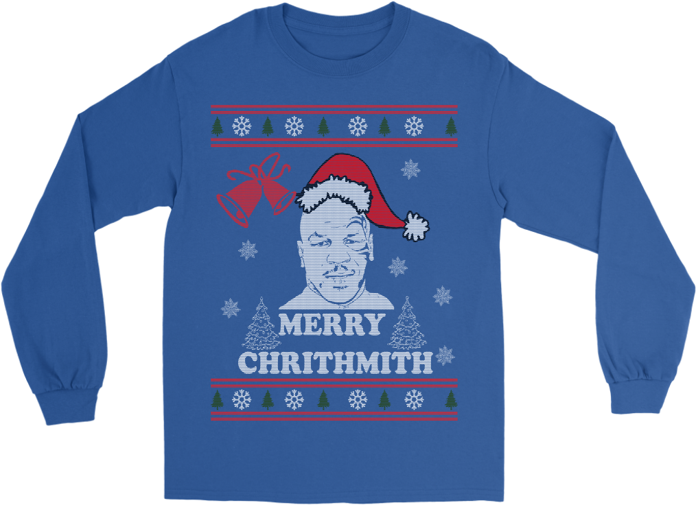 Funny Mike Tyson Unisex Christmas Long Sleeve Tee - Queen Shirt Don T Stop Me Now Clipart (1024x1024), Png Download