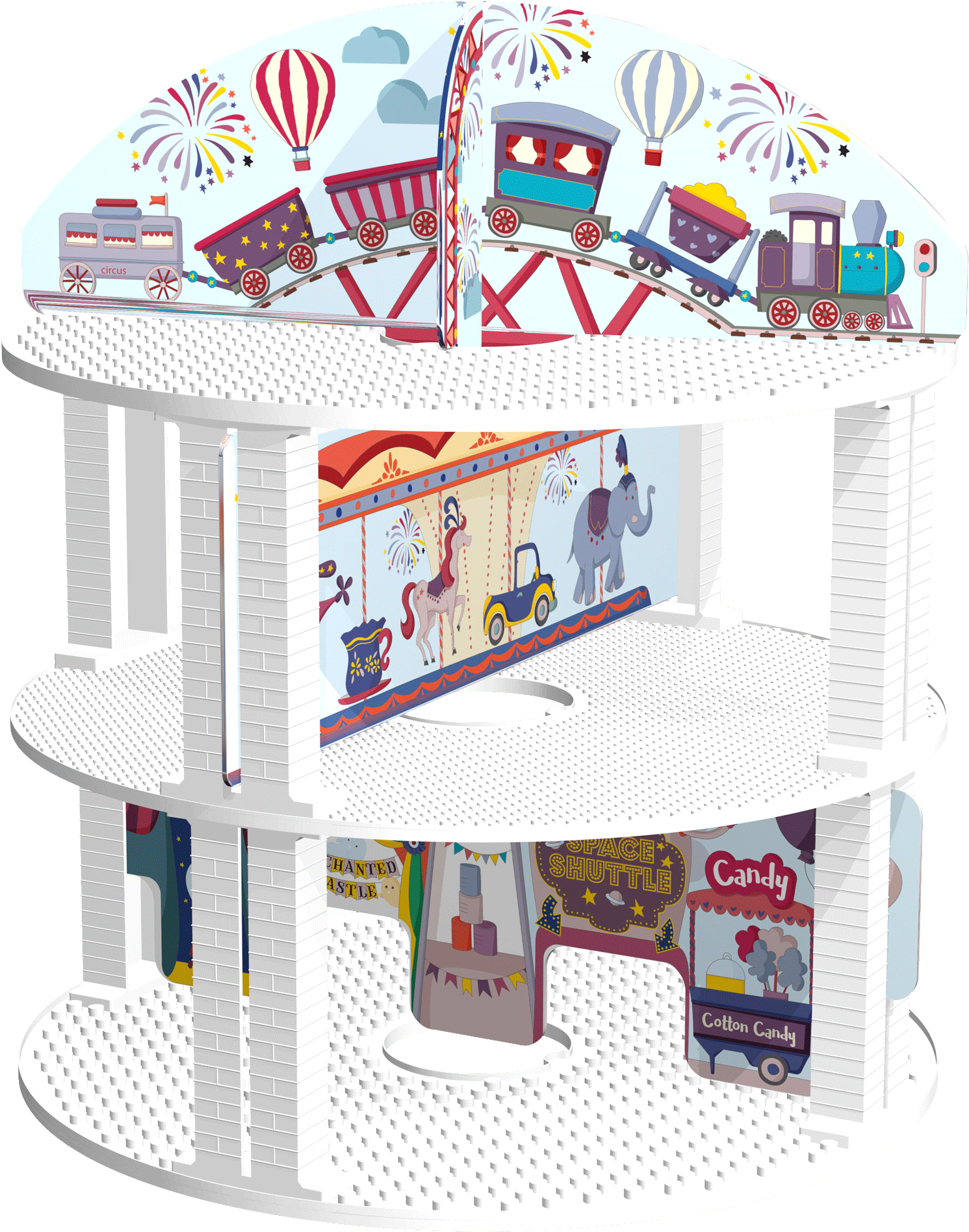 Lego Brick Tower Png - Child Carousel Clipart (1920x1920), Png Download