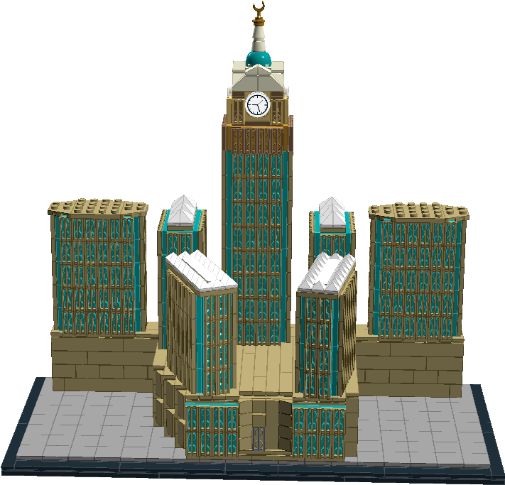 Lego Brick Tower Png - Lego Makkah Royal Clock Tower Clipart (1040x833), Png Download