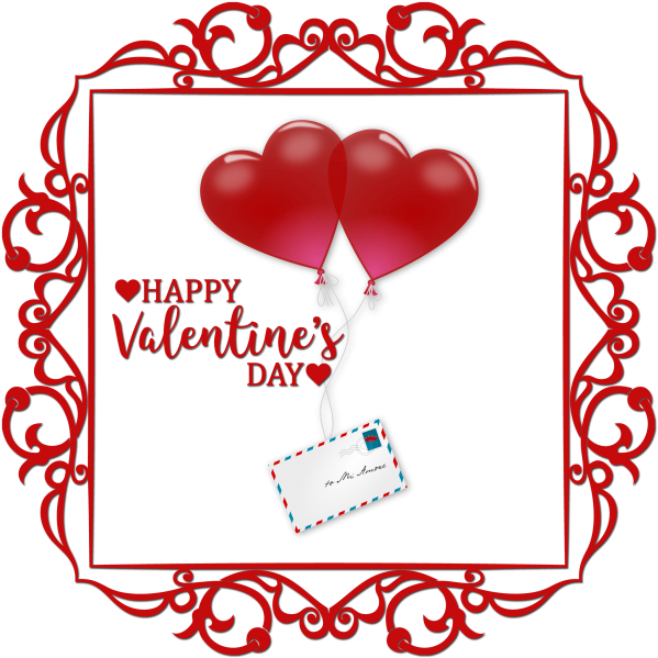 Valentine Balloon Hearts Background - Heart Two Heart Smile Clipart (615x615), Png Download