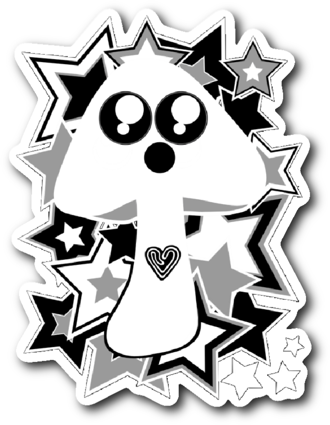 Muh Shroom Sticker Clipart (661x850), Png Download