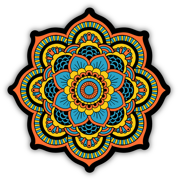 Sacred Geometry Mandala V4 Bumper Stickers - Sacred Geometry Mandala Clipart (686x693), Png Download
