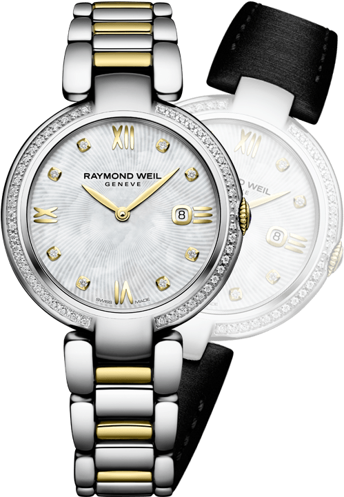Raymond Weil Shine Ladies Two-tone Gold Stainless Steel - Raymond Weil Shine Clipart (700x720), Png Download