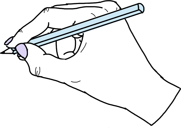 #hand #drawing #tumblr #paintednails #hands #pencil - Hand Drawing Png Clipart (624x442), Png Download