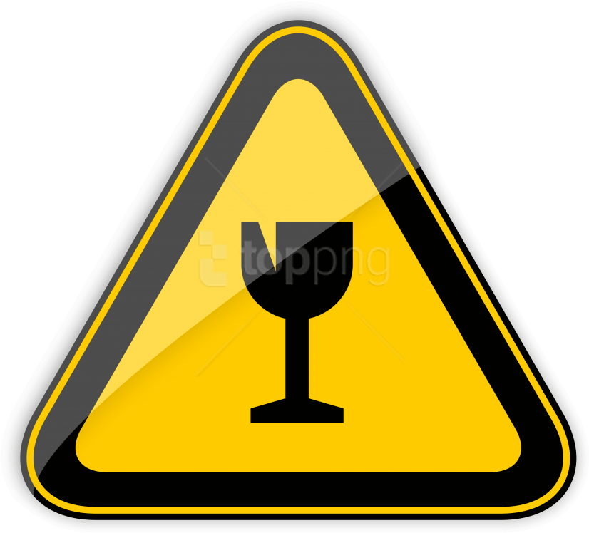 Fragile Warning Sign Png - Danger Sign Png Clipart (851x772), Png Download