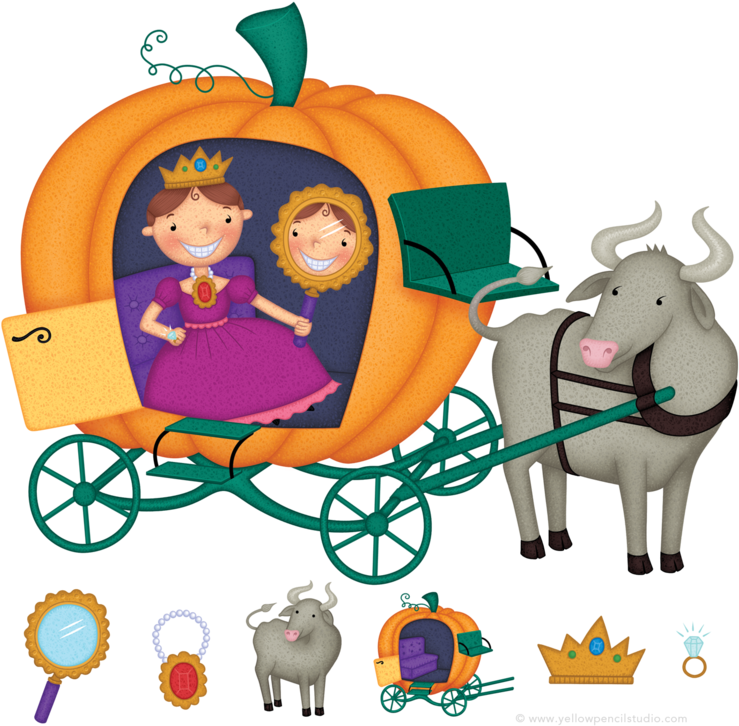 Carts Clipart Cinderella - Png Download (1000x733), Png Download