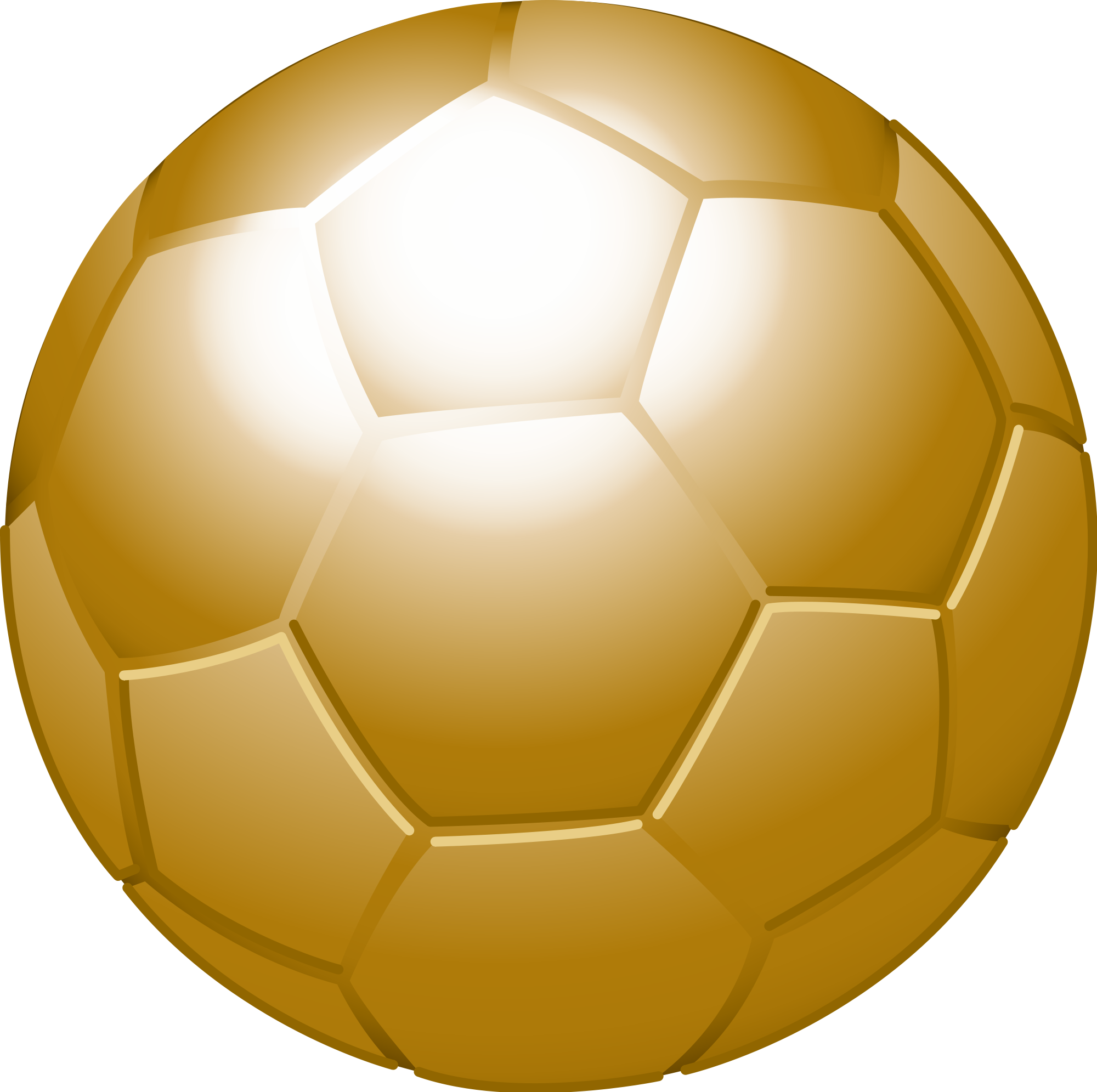 Football Trophy Clipart 18, - Gold Soccer Ball Png Transparent Png (2000x1991), Png Download