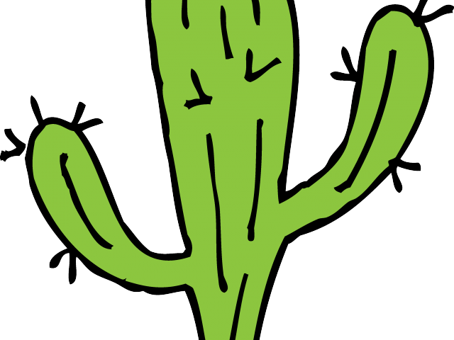 Cactus Clipart Desert - White Cactus Clip Art - Png Download (640x480), Png Download