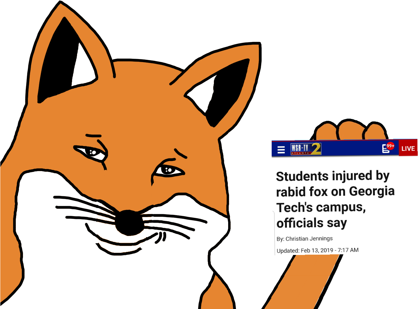 Fox Clipart (1466x1000), Png Download