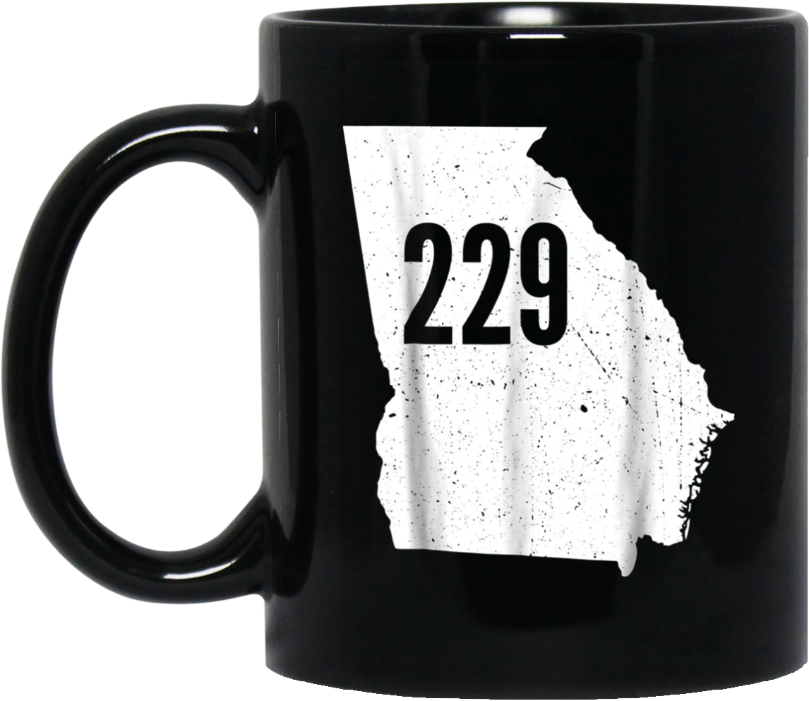 229 Georgia Area Code Outline State Southern Pride - Decal Clipart (1146x992), Png Download