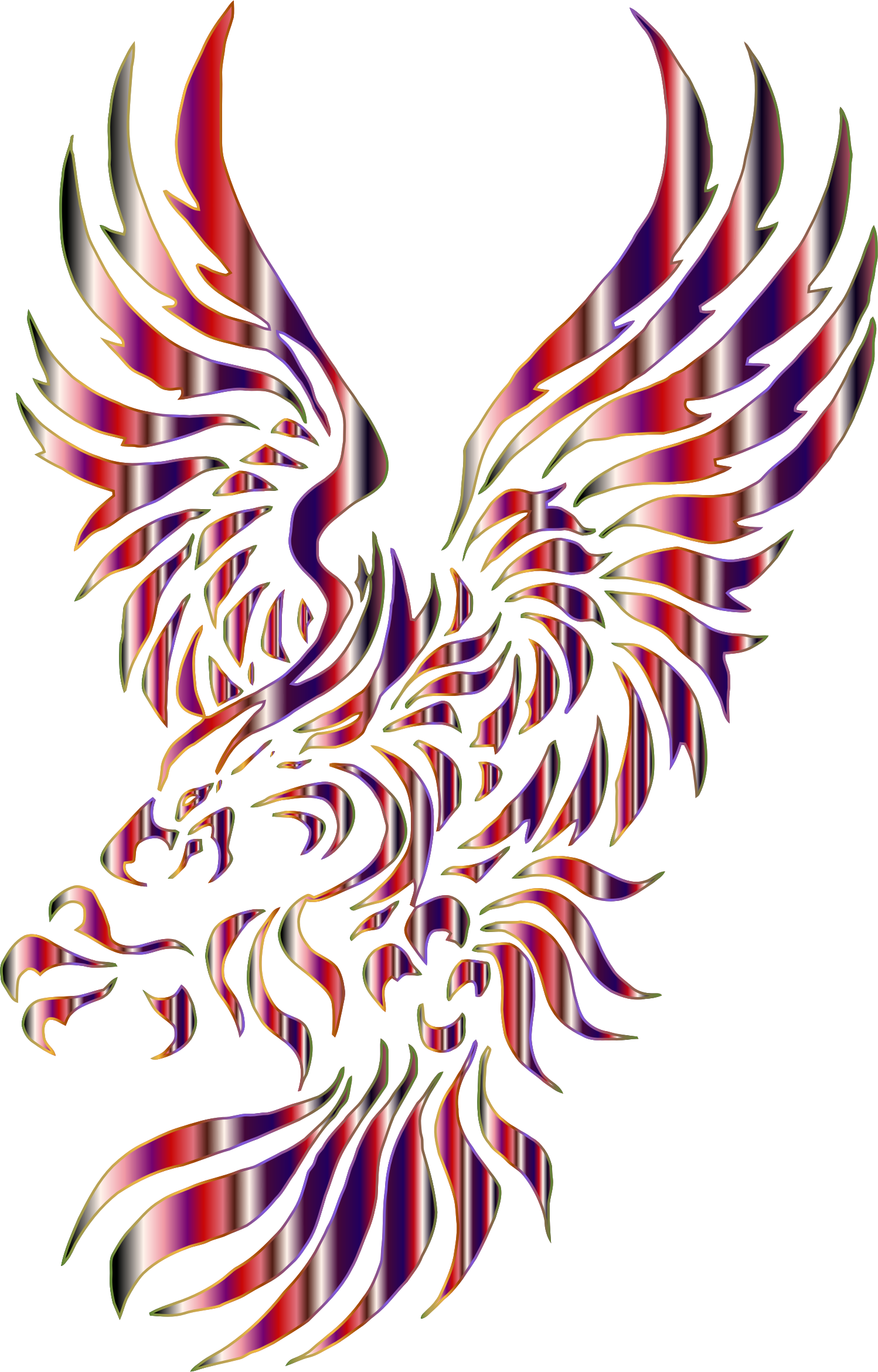 Black Eagle Clipart Tribal - Tattoo Drawing Of Eagle - Png Download (1498x2342), Png Download