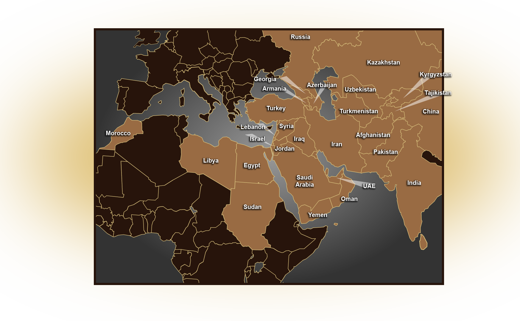 Country Information - Central & Southwest Asia Clipart (1746x1080), Png Download