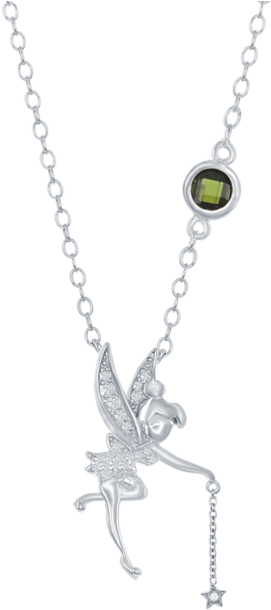 Tinker Bell Star Dangle Pendant In Sterling Silver - Devons Jewelers Clipart (640x640), Png Download