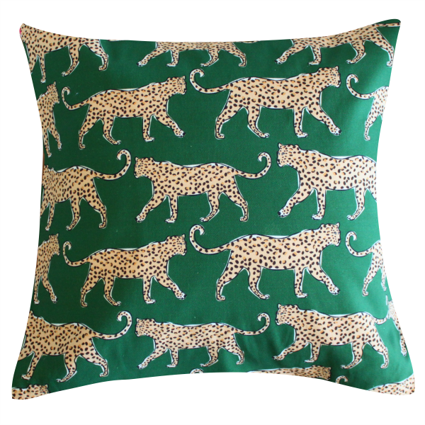 Leopard By Clairebella Pillows And - Green Leopard Clipart (600x600), Png Download