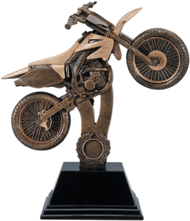 Dirtbike Resin Trophy - Figurine Clipart (686x1024), Png Download