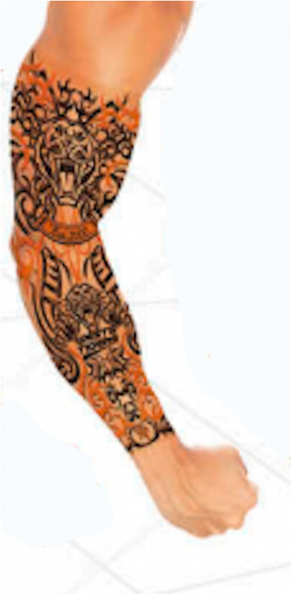 Wests Tigers Nrl Youth Tattoo Sleeve - Melbourne Storm Tattoo Clipart (800x860), Png Download