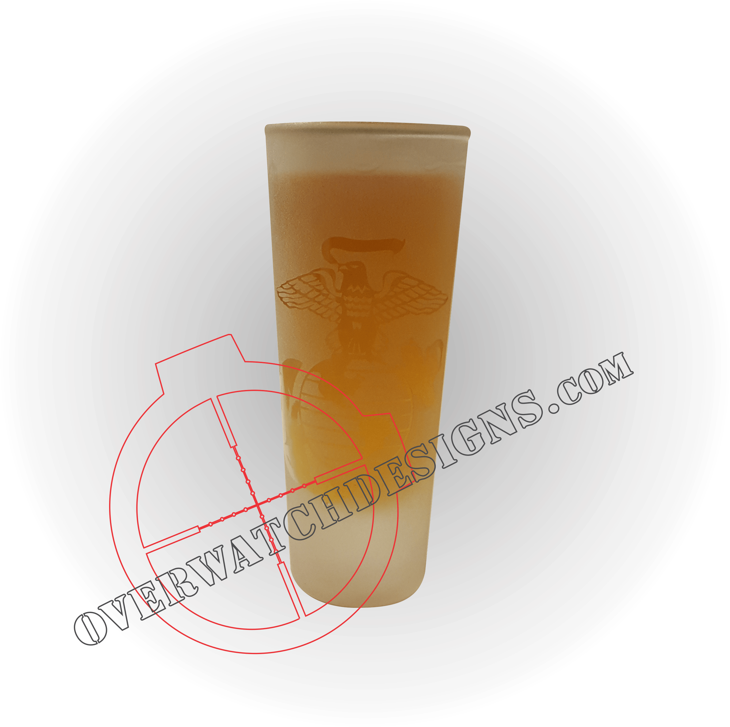 Eagle Globe And Anchor Shot Glass - Pint Glass Clipart (2382x2373), Png Download