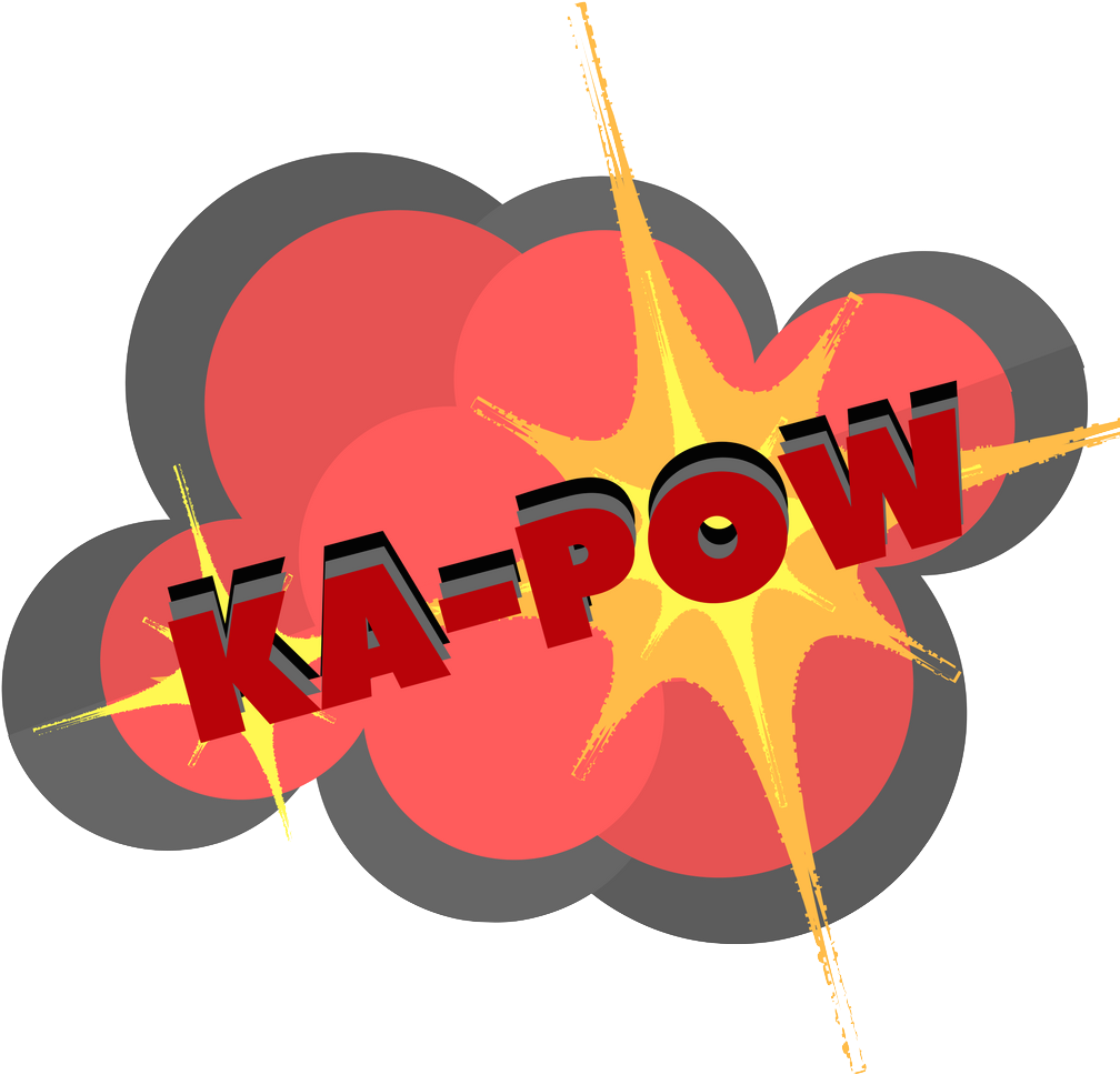 John Fixed One Image He Misspelled Kapow->pachow - Graphic Design Clipart (1008x968), Png Download