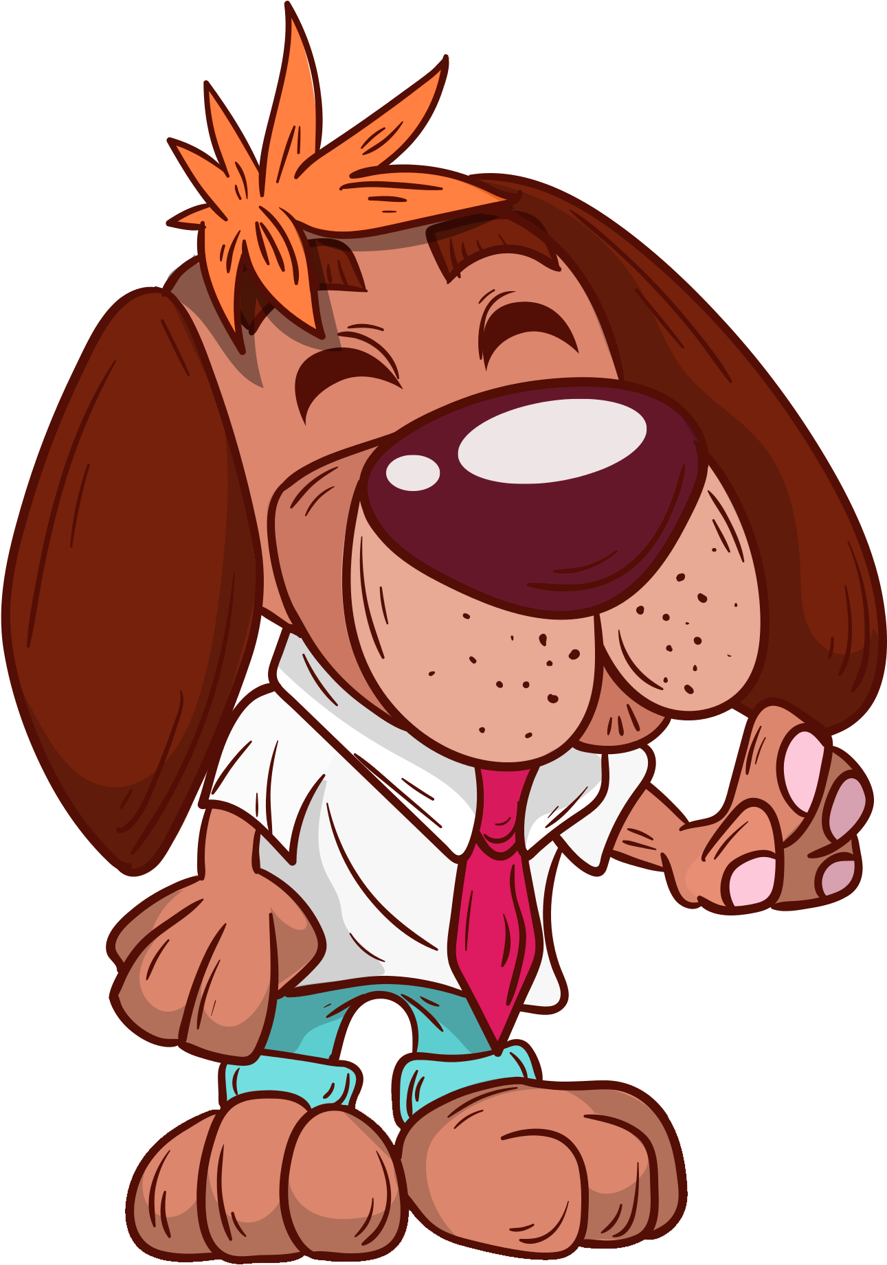 Dog Vector Png Transparent Image - Gefeliciteerd 60 Jaar Grappig Clipart (1458x1968), Png Download