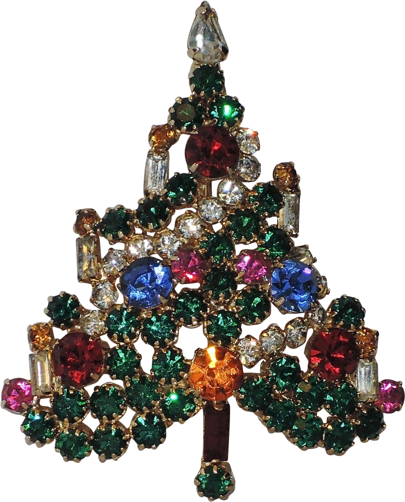 Labre Garland Christmas Tree Pin ~ Book Piece - Christmas Tree Clipart (975x975), Png Download