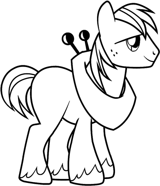 Just Right Click And Save Off This Big Mac Outline - Little Pony Coloring Pages Boy Clipart (526x613), Png Download