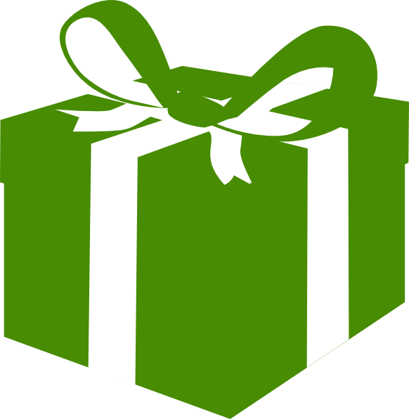 Gift Vector Blue Box - Green Gift Box Vector Png Clipart (582x596), Png Download