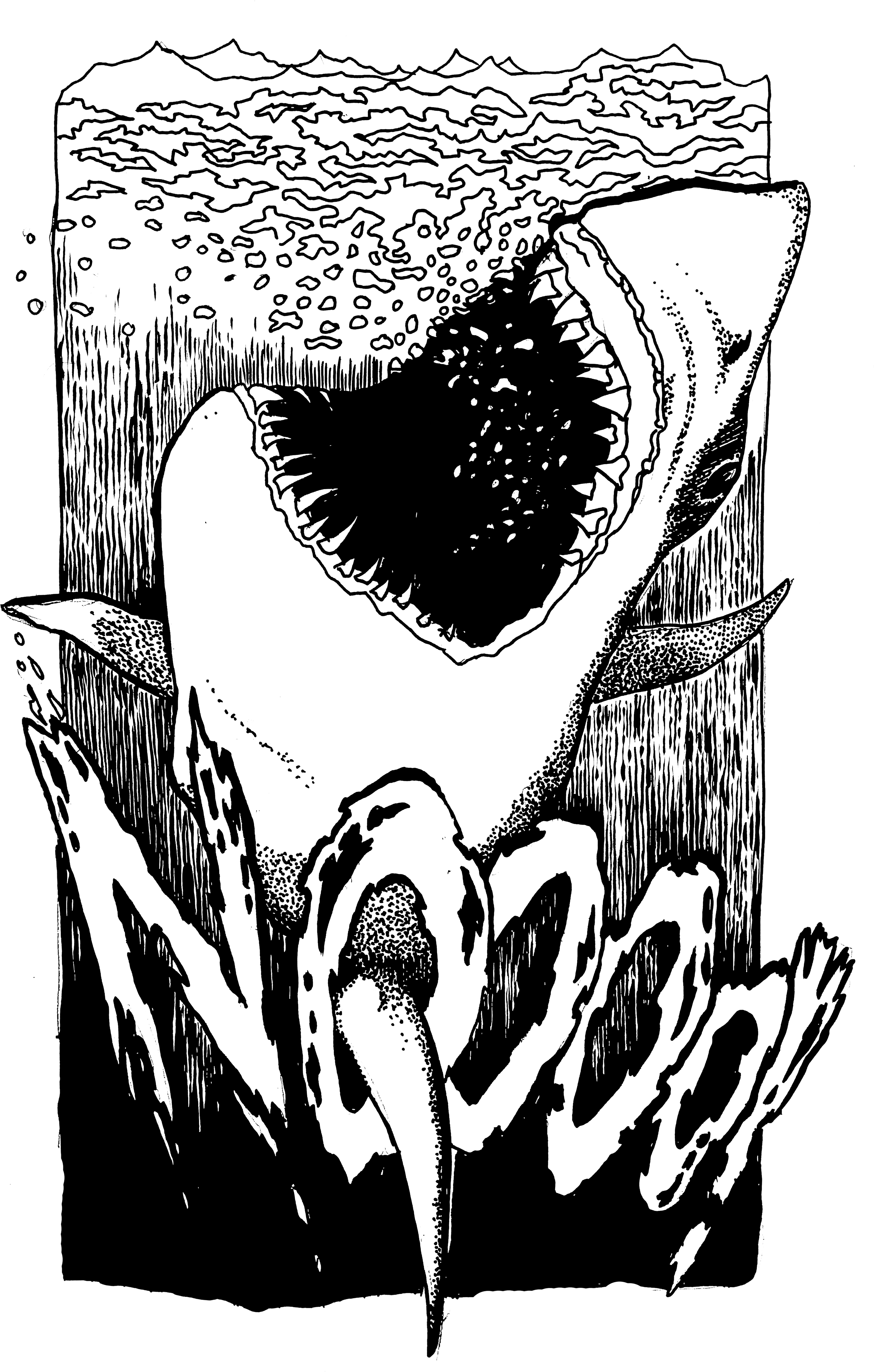 Surfboard Clipart Shark Bite - Png Download (6500x10013), Png Download