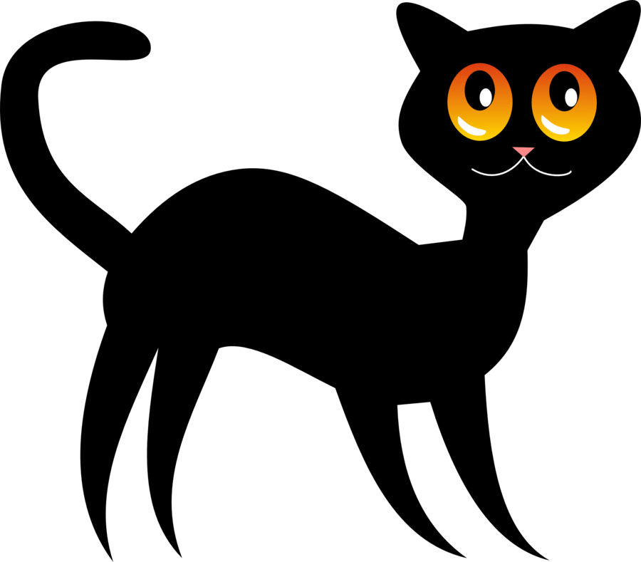 Black Cat Clipart Png Transparent Png (900x789), Png Download