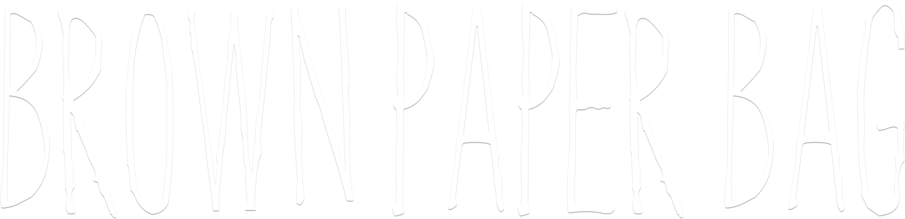 Brown Paper Bag - Monochrome Clipart (3117x865), Png Download