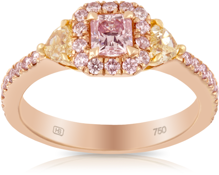 18ct Rose And Yellow Gold Ring - Engagement Ring Clipart (630x630), Png Download