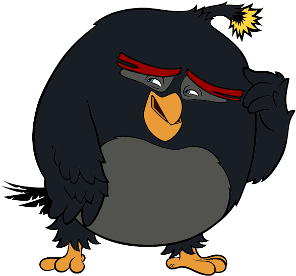 Angry Birds Cliparts - Bomb Angry Bird Chuck - Png Download (600x552), Png Download