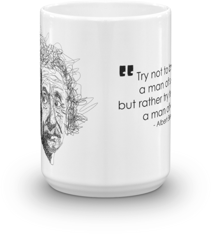 Albert Einstein Mug - Coffee Cup Clipart (725x805), Png Download