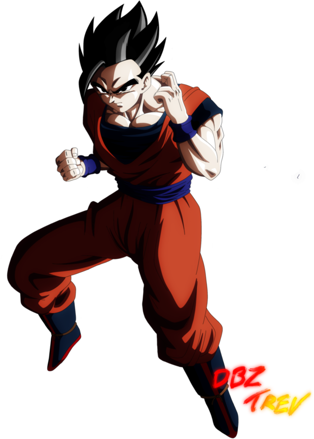 Ultimate Gohan Lr Z Fighters - Cartoon Clipart (638x890), Png Download