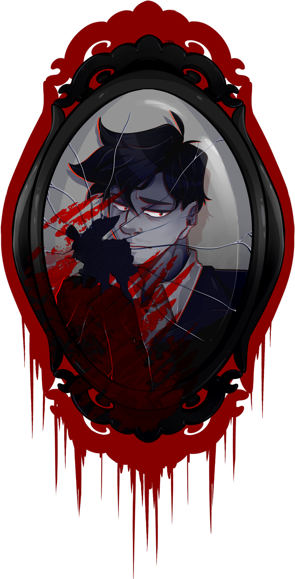 Pewdiepie, Markiplier, Youtube, Kresby - Damien Who Killed Markiplier Fanart Clipart (992x1920), Png Download