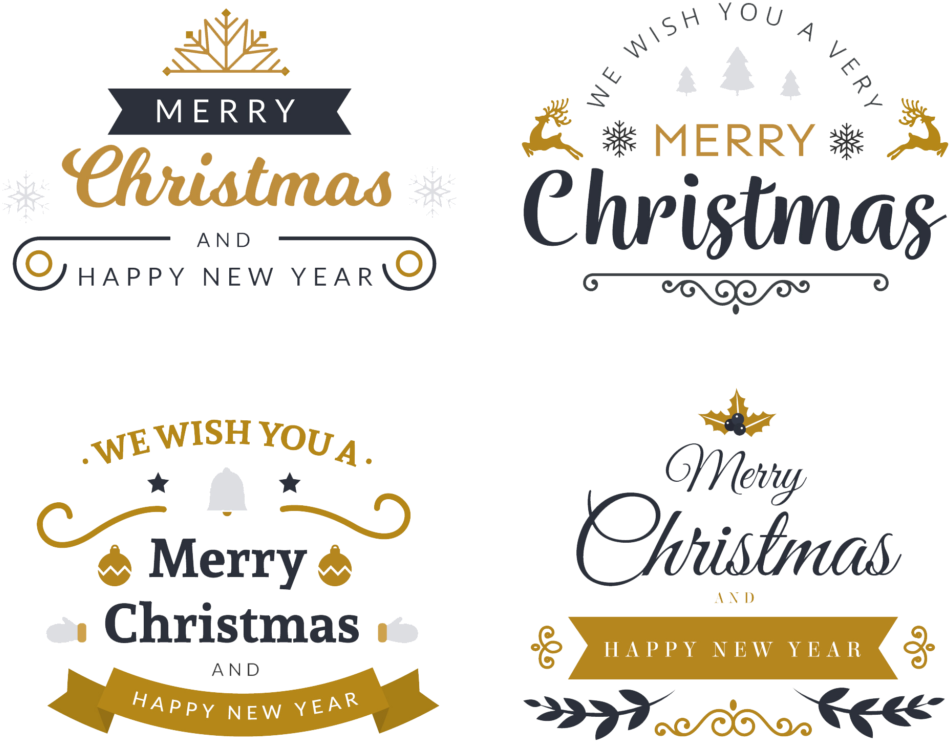 Merry Christmas & Happy New Year Png Clipart (1024x1024), Png Download