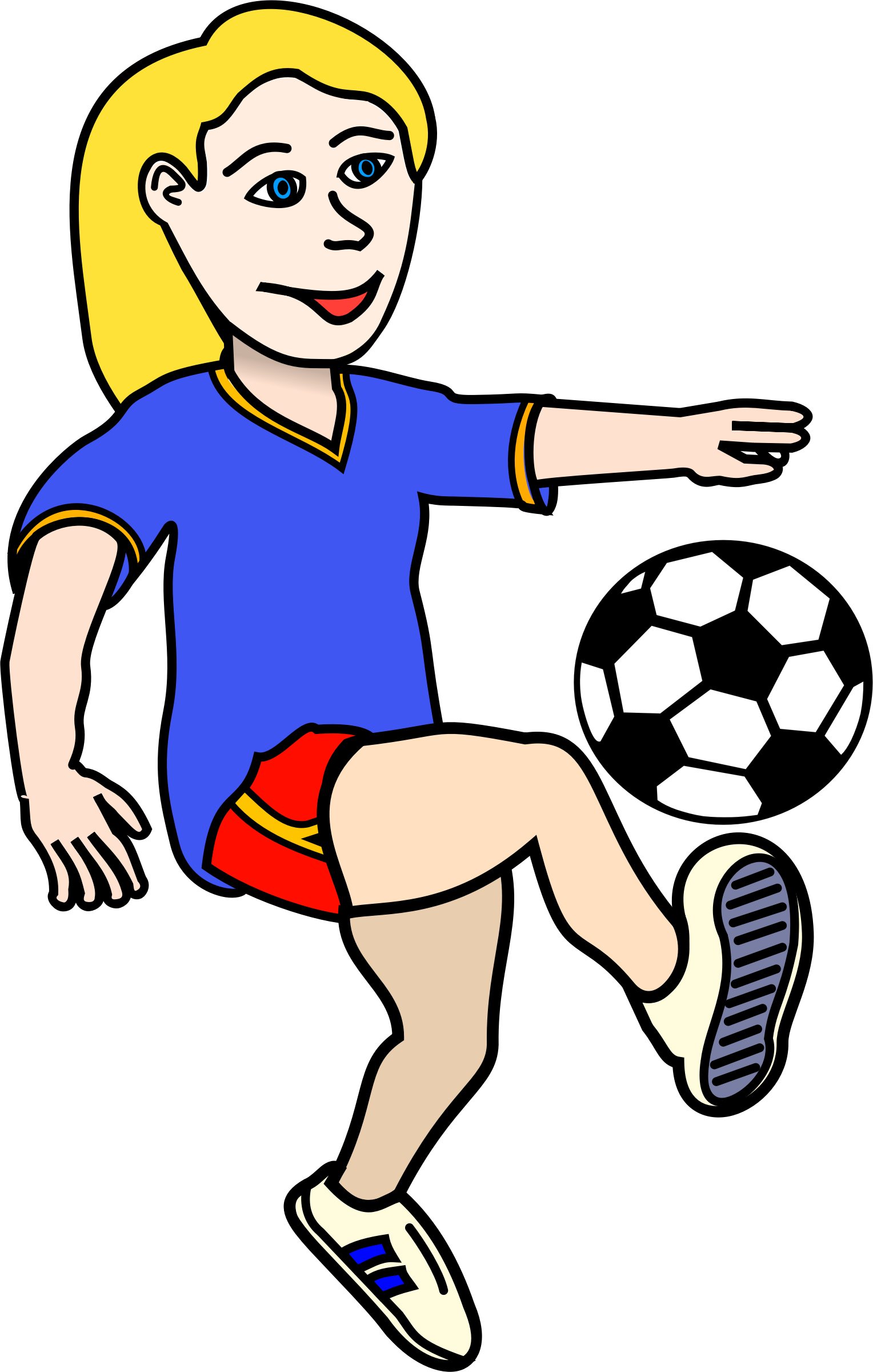 Clipart Soccer Player - Soccer Ball Clip Art - Png Download (1528x2400), Png Download