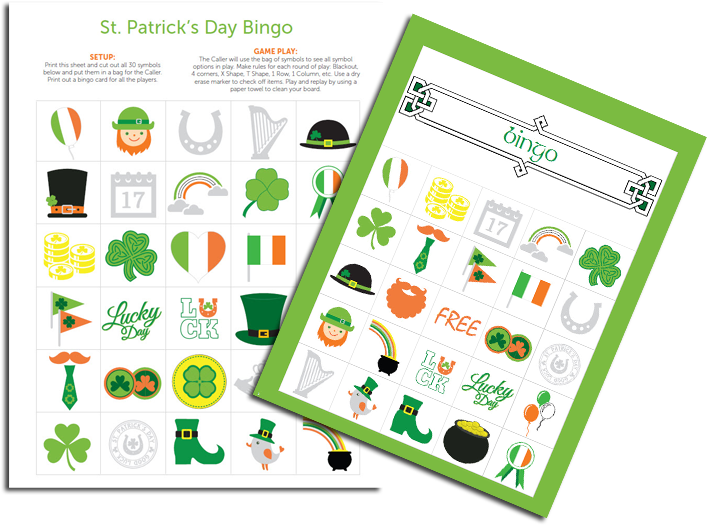 Patrick's Day Bingo - Cartoon Clipart (760x560), Png Download