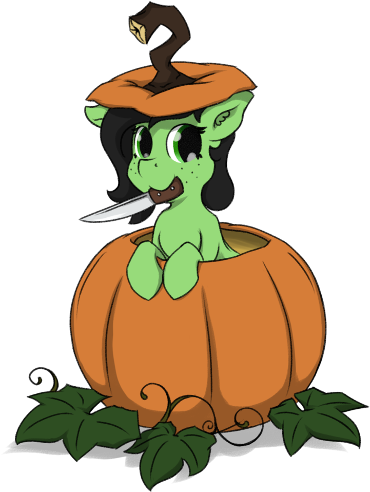 Crownhound, Female, Filly, Freckles, Halloween, Holiday, - Pumpkin Clipart (870x1024), Png Download