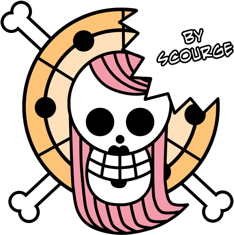 Jewelry Bonney Jolly Roger By Serge On - One Piece Jolly Roger Luffy Clipart (811x812), Png Download