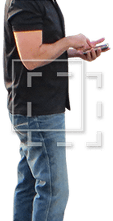 Man On His Phone Texting Immediate Entourage Clipart (1200x715), Png Download