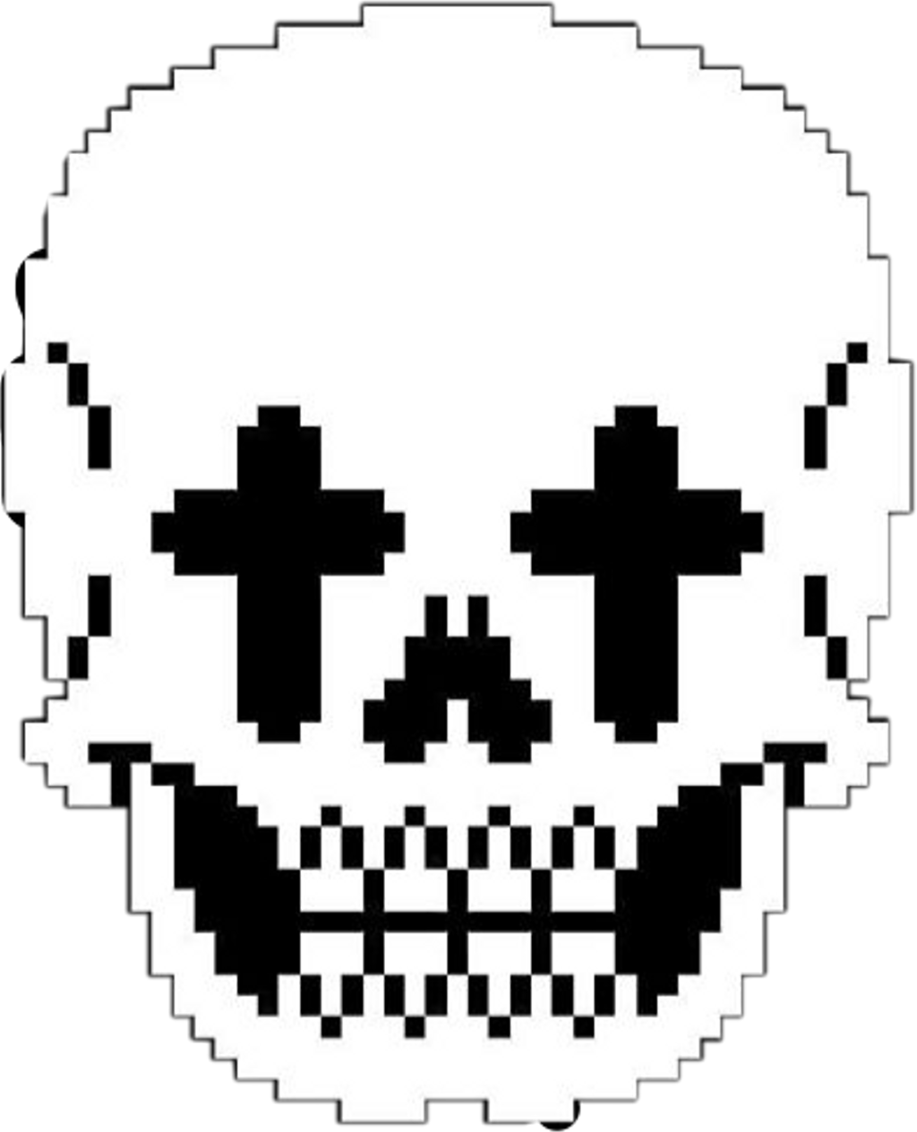 #pixel #pixeled #pixelesskull #skull #cross #black - Circle Clipart (1024x1264), Png Download