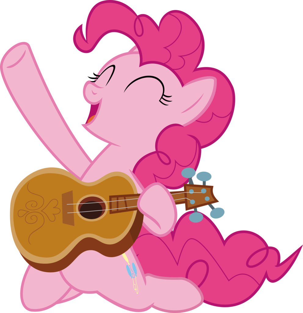 You Can Click Above To Reveal The Image Just This Once - Pinkie Pie Guitar Clipart (992x1024), Png Download